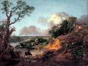 Thomas Gainsborough View in Suffolk oil painting on canvas